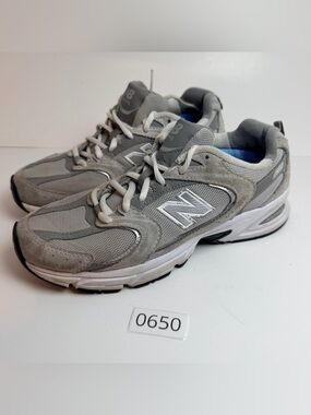 New Balance Men’s Gray Suede & Mesh Athletic Sneakers